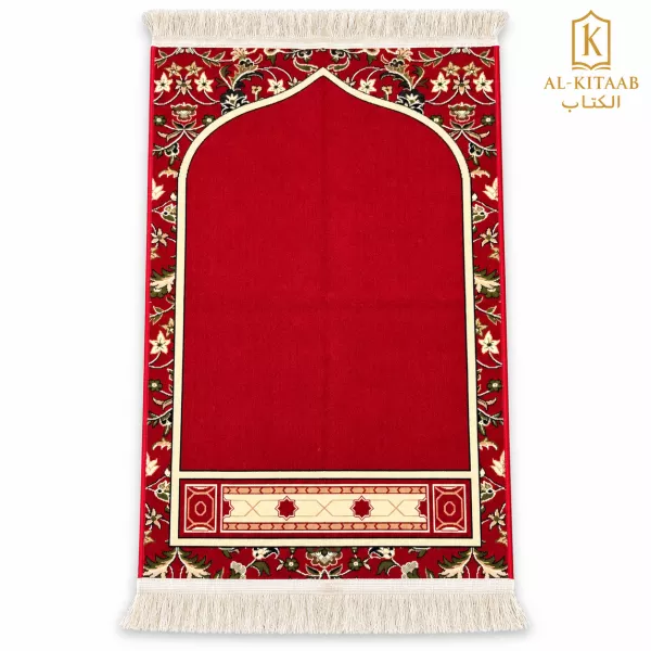 Tapis de prière Médine rouge à mihrab – Mada